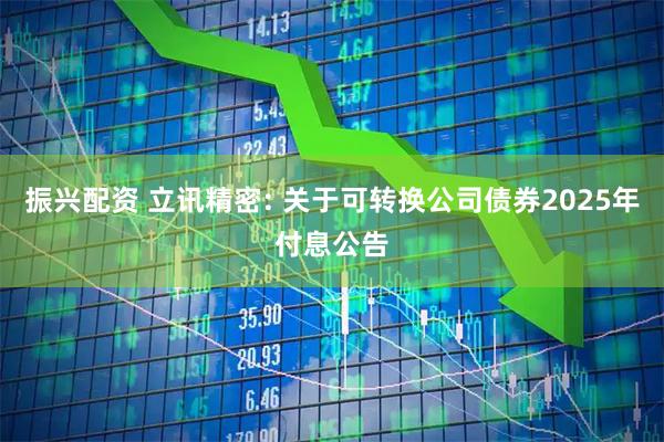振兴配资 立讯精密: 关于可转换公司债券2025年付息公告